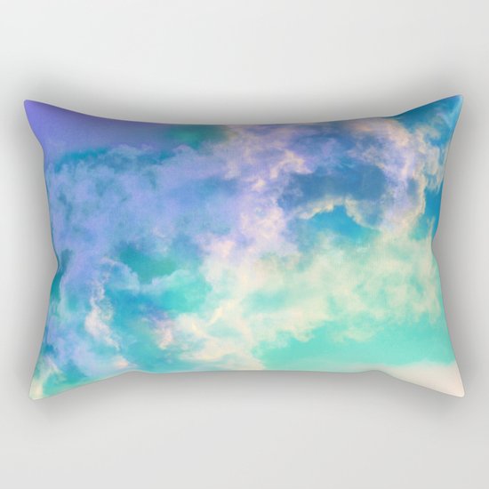 Mountain Meadow Painted Clouds Rectangular Pillow