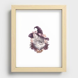 Witch cat Recessed Framed Print