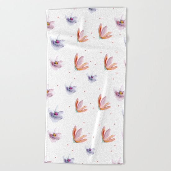 Delicate Floral Pattern 05 Beach Towel