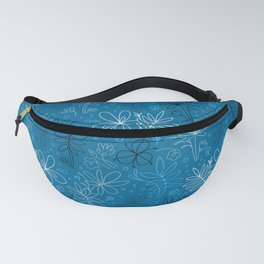 Dynamics of contoured leaves on blue Fanny Pack