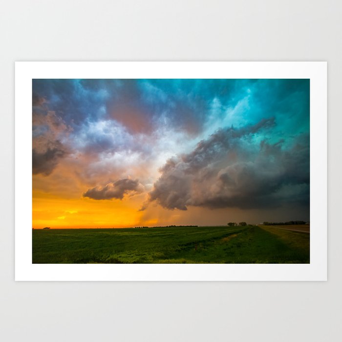 Glorious - Stormy Sky and Kansas Sunset Art Print
