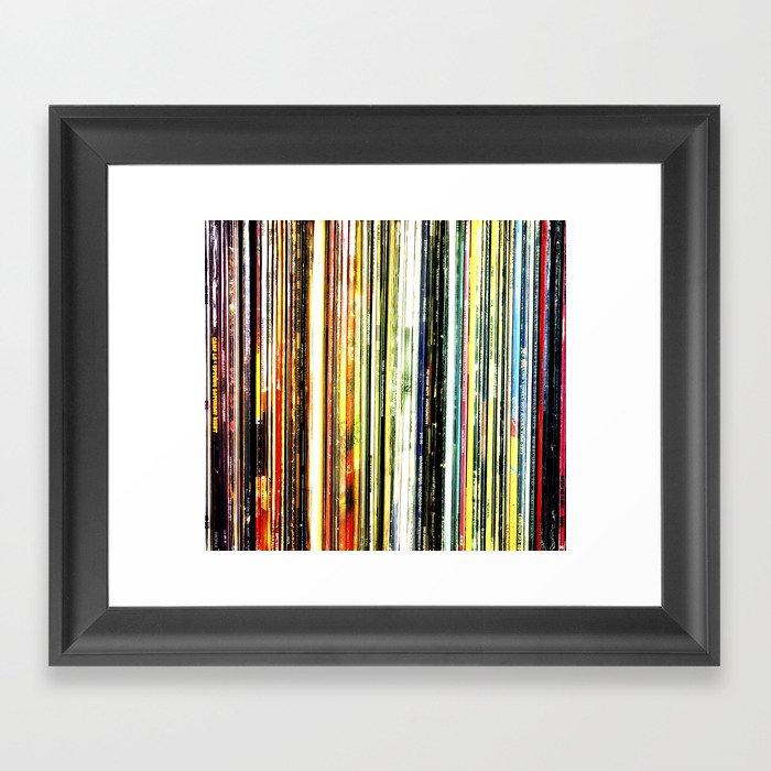 a rainbow of records! Framed Art Print
