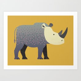 Whimsy Rhinoceros II Art Print