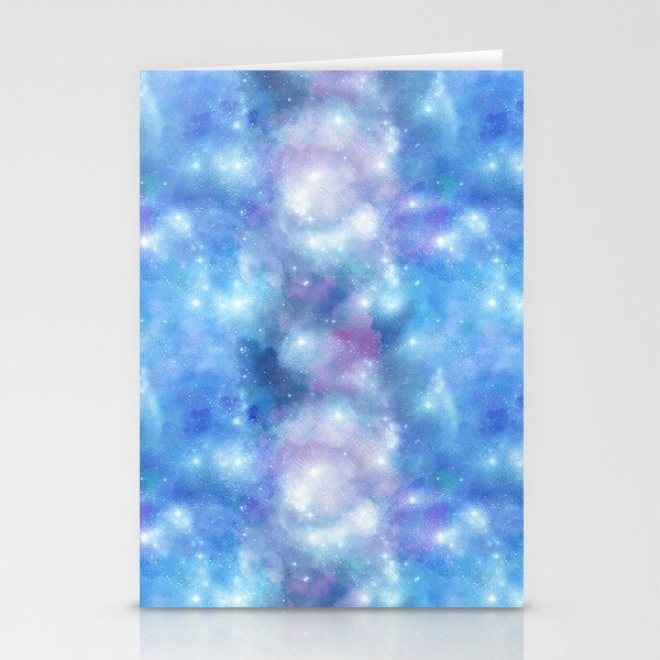 Blue Nebula Painting Stationery Cards