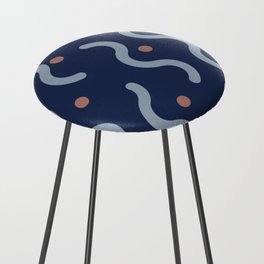 Squiggles and Dots Counter Stool