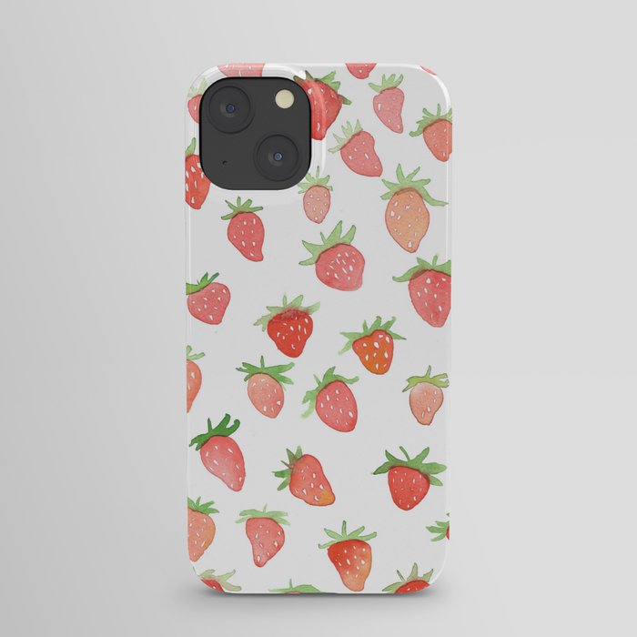 Watercolor Strawberries iPhone Case