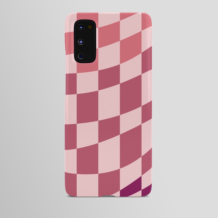 red gradient wavy checked Android Case