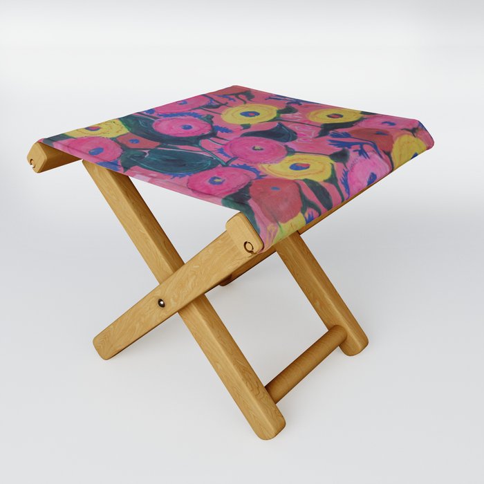 Poppy Pink Folding Stool