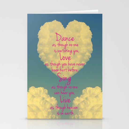 Cloudy Heart Stationery Cards