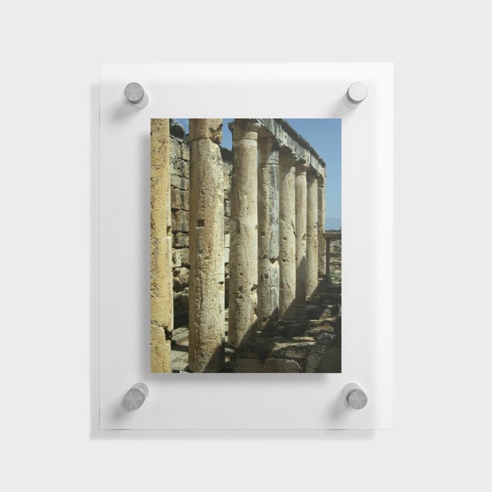 Collonades Of The Roman Latrines Hierapolis Turkiye Floating Acrylic Print