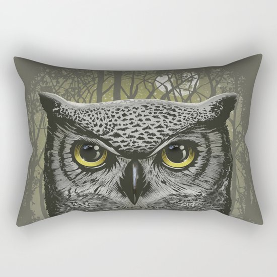 Moon Owl Rectangular Pillow