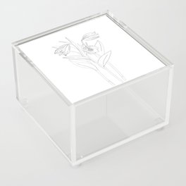 Tulips Line Drawing - Anita Acrylic Box