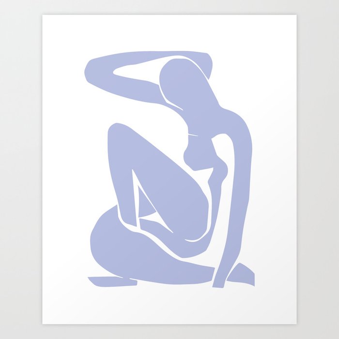 Lilac Matisse Woman 1, Purple, Matisse Cut-outs, Henri Matisse Abstract Nude Decoration Art Print