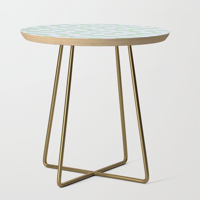 acid checked_ivory + mint Side Table