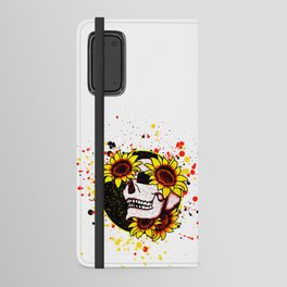 Sunflower Skull Android Wallet Case