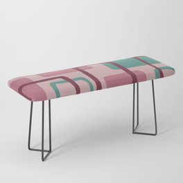 Mid Century Modern Abstract Squares Pattern 427 Bench