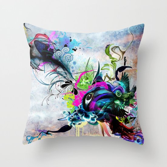 Streaming Eyes Throw Pillow