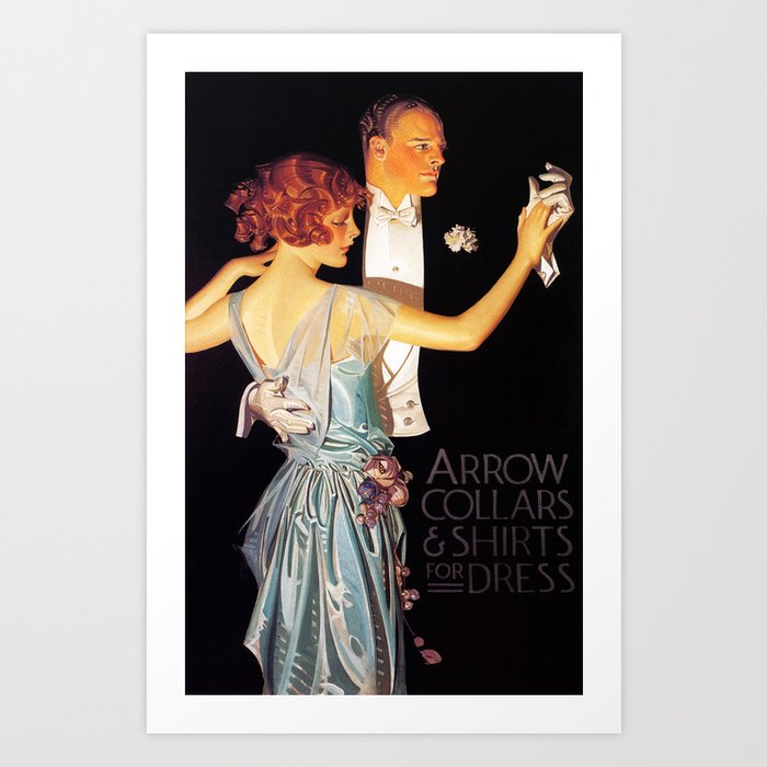  Couple Dancing, Arrow collars and shirts for Dress, 1923 by Joseph Christian Leyendecker Art Print