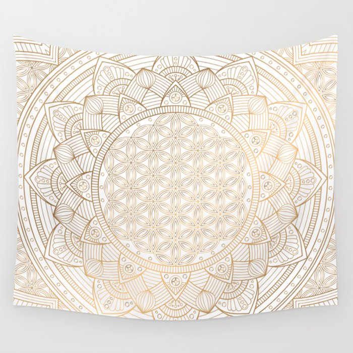 White and gold on sale tapestry