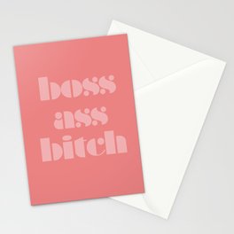 boss ass bitch Stationery Cards