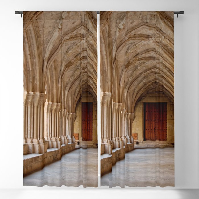 Spain Photography - Hallway Through A Spanish Castle Blackout Curtain