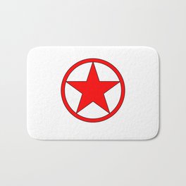 Red Star and Circle. Bath Mat