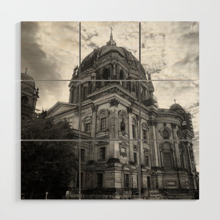 Berlin Black and White Photography Wood Wall Art