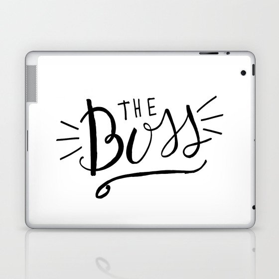 The Boss - black/white Hand lettering Laptop & iPad Skin