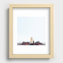 Icelandic Girl (Square) Recessed Framed Print