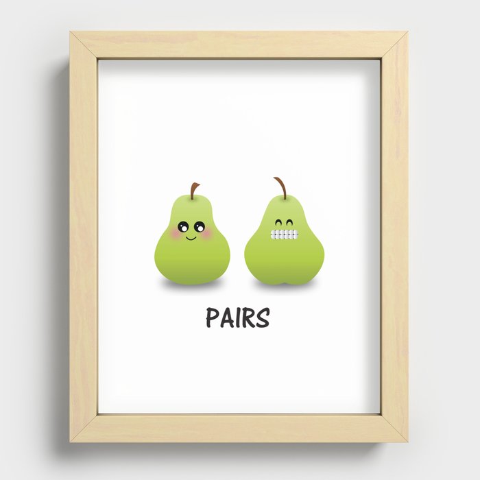 Pairs Recessed Framed Print