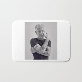 cool anthony bourdain Bath Mat | Chef, Graphicdesign, Quote, Legend, Food, Tv, Rip, Eating, Cook, Kitchen 