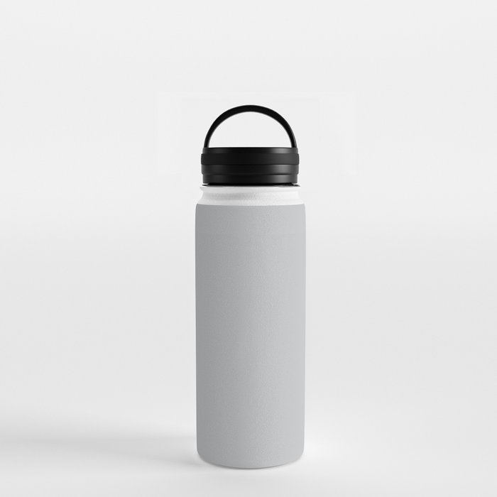 Silver Sand Grey Solid Color Popular Hues Patternless Shades of Gray Collection Hex #bfc1c2 Water Bottle