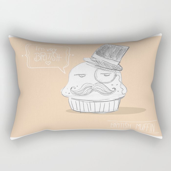 british muffin Rectangular Pillow