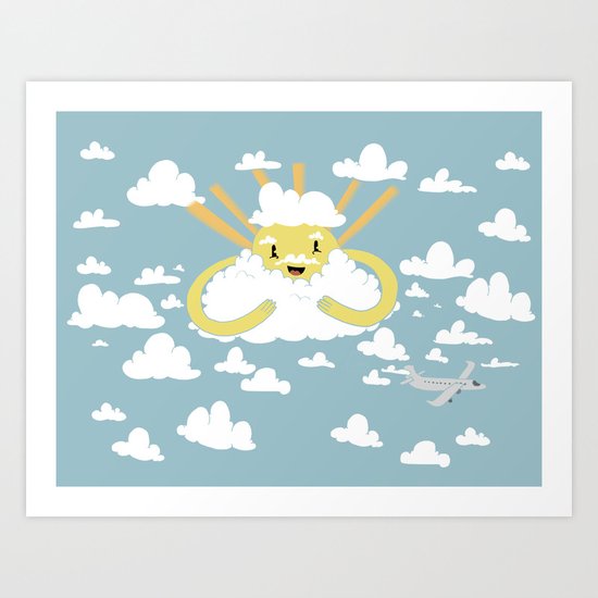 Cloud Beard Art Print