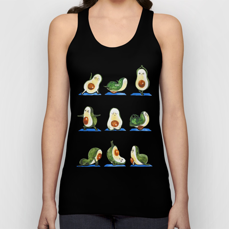 Avocado Yoga Watercolor Tank Top By Huebucket Society6