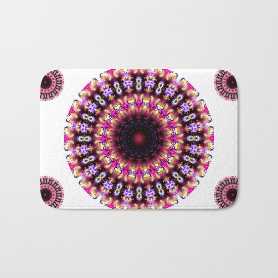 color wishes mandala Bath Mat