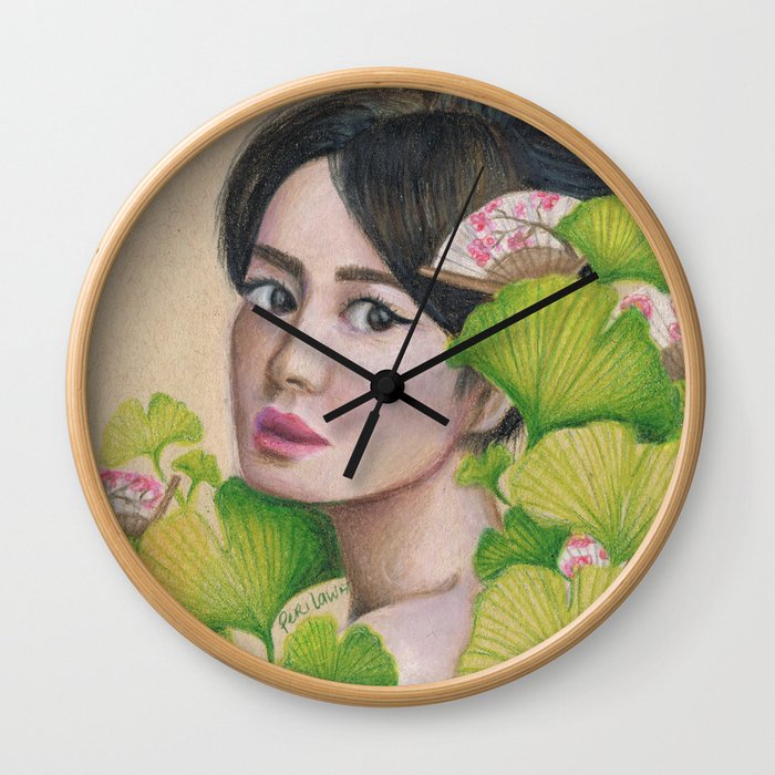 Gingko Girl Wall Clock