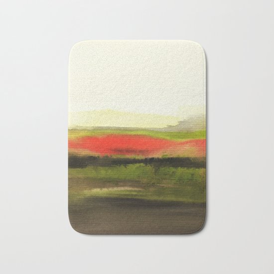 Watercolor abstract landscape 18 Bath Mat