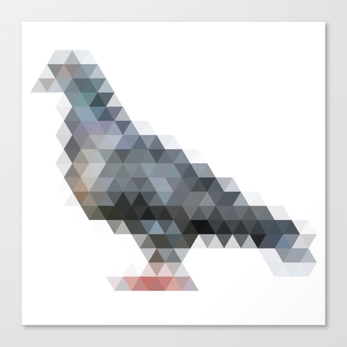 triangular pigeon. Canvas Print