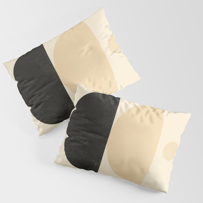 Abstraction_NEW_BLACK_BALANCE_MOUNTAINS_SHAPE_POP_ART_0125A Pillow Sham