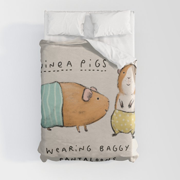 Guinea Pigs Wearing Baggy Pantaloons Duvet Cover