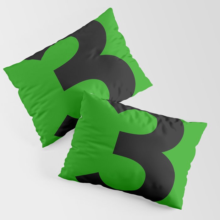 Number 3 (Black & Green) Pillow Sham