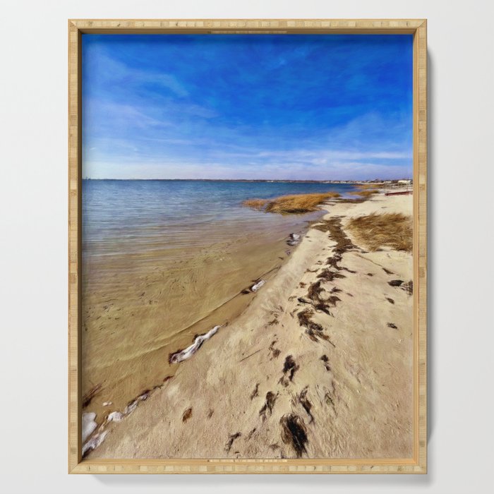 Painted Sands and Skies of Blue Serving Tray