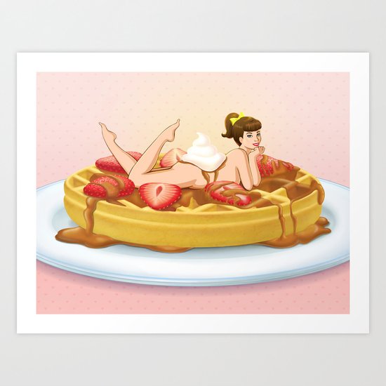 Waffle Girl Art Print