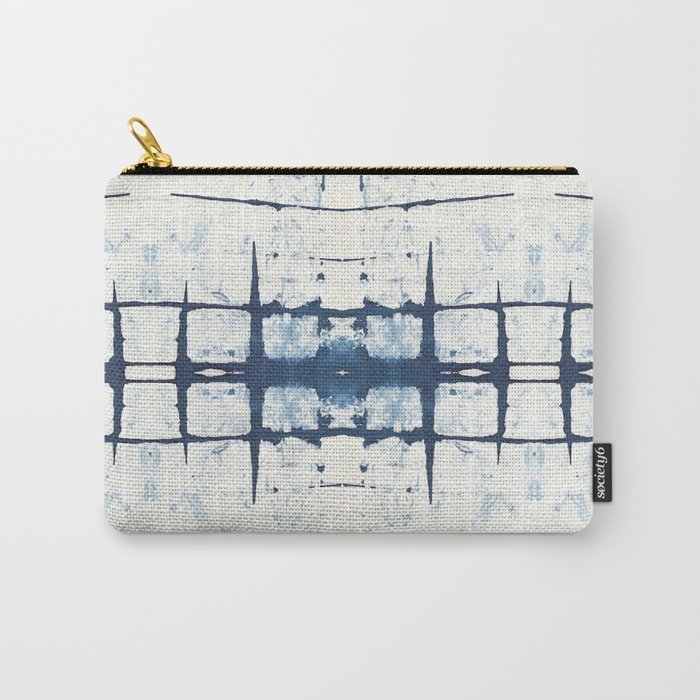 Faded Japanese Shibori Carry-All Pouch