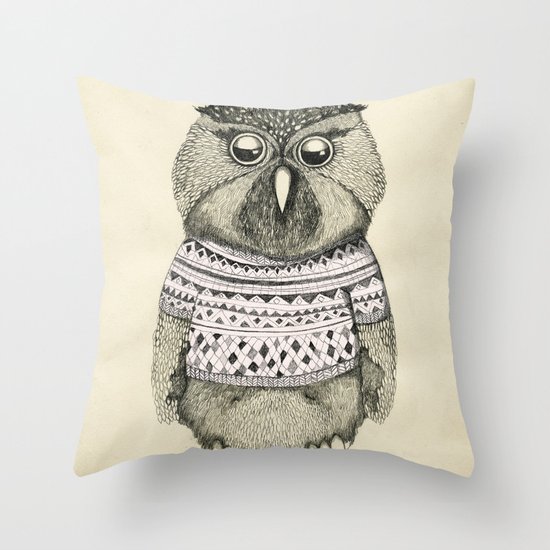 cute owl Throw Pillow