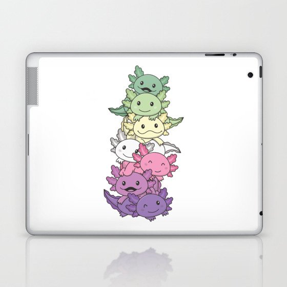 Genderfae Flag Pride Lgbtq Axolotl Laptop & iPad Skin