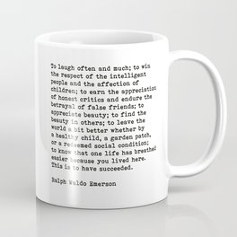 To Laugh Often And Much Ralph Waldo Emerson Quote Motivational Quote Coffee Mug