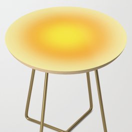  Healing With Orange and Yellow Aura Gradient Ombre Sombre Abstract Side Table