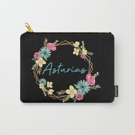 Asturias floral, black Carry-All Pouch